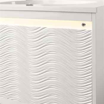 Violet 36″ Glossy White Vanity With Droplet-Shaped Basin (LED Illuminated)