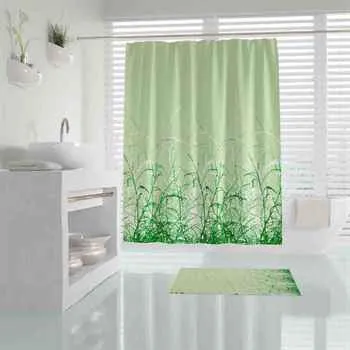 Decorative Shower Curtain Set with 12 Hooks, 71’x78’, High Quality Water Repellant Bathroom Curtain 