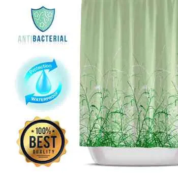 Decorative Shower Curtain Set with 12 Hooks, 71’x78’, High Quality Water Repellant Bathroom Curtain 