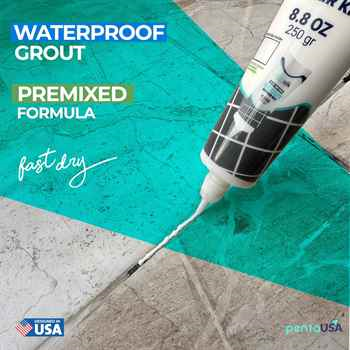 White 2 Pack 8.8oz PentaUSA Ready-to-Use Grout Repair Kit Restore & Fix Tile Grout