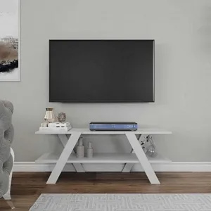 White TV Stand for TVs up to 55 inch 