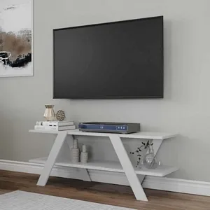White TV Stand for TVs up to 55 inch 