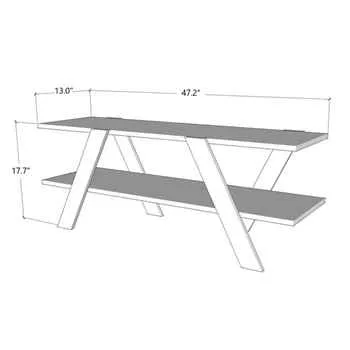 White TV Stand for TVs up to 55 inch 