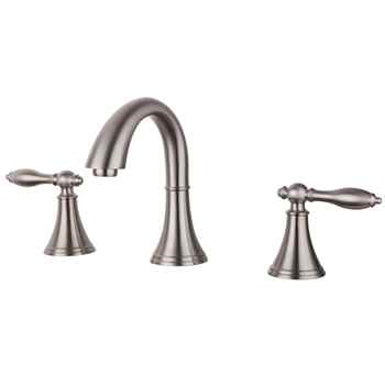 Wide Spread Lavatory Faucet Single Faucet Brush Nikel Chrome Single Hole Faucet 14-11/16″ W x 6-3/16″ D x 6-3/4″ H