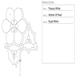 Wild Orchid Custom Water Jet Mosaic Design - Get a Quote.