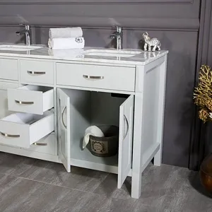 Woodbridge 56" Light Gray Bathroom Cabinet