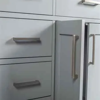 Woodbridge 60" Light Gray Double Sink Bathroom Cabinet