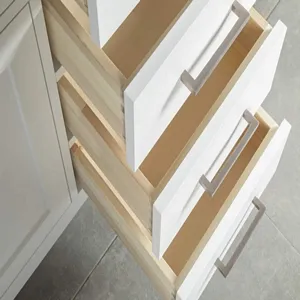 Woodbridge 72" White Double Sink Bathroom Wood Vanity 