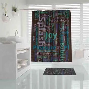 Word Cloud Shower Curtain 