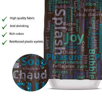 Word Cloud Shower Curtain 