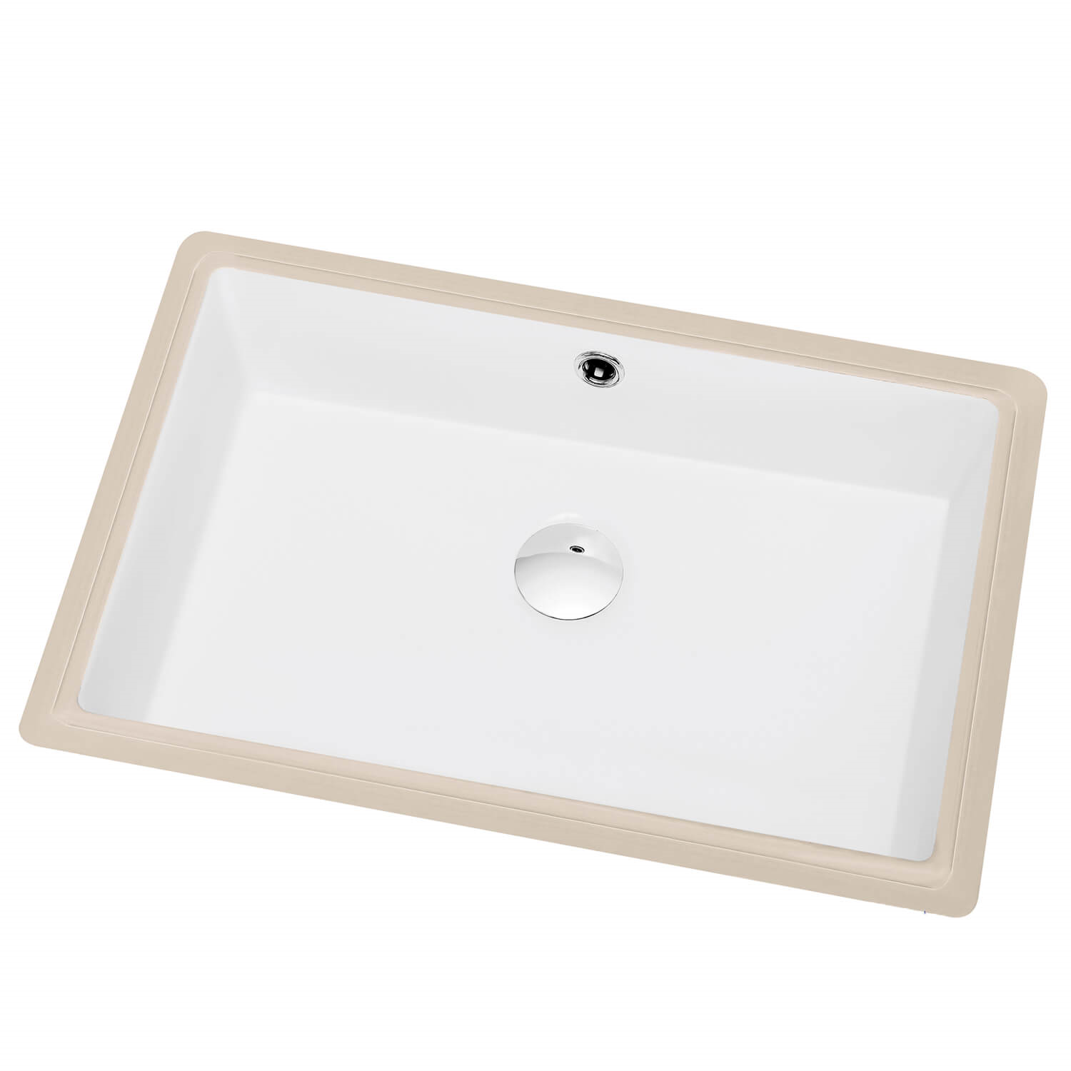 Undercounter Basin Single Sink Ceramic Undermount Top Sink 20-3/4″L x 14″W x 6-3/8″H