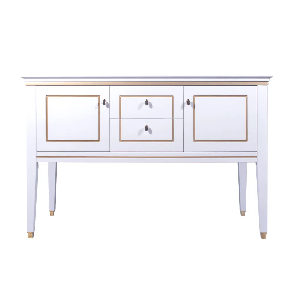 VANITY SALE  TrentonWhite / Gold Bathroom Cabinet – 48 inches, Engineer Wooden Material Bath Cabinets