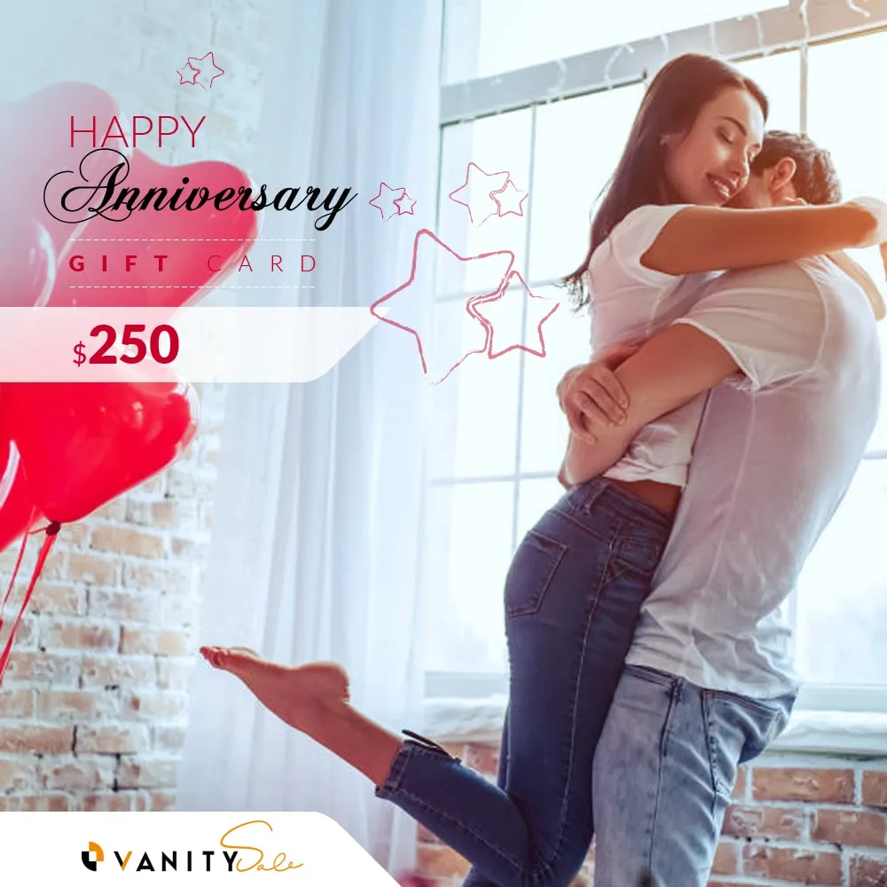VANITY SALE Useful Anniversary Gift Cards 250 dollars– The New Version of Presents  