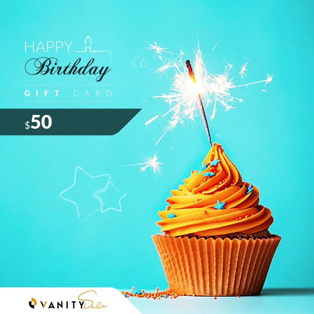 VANITY SALE Useful Birthday Gift Cards 50 dollars – The New Version of Presents