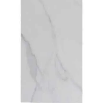 Herston White Carrara Tile Glossy Ceramic 10"x20"